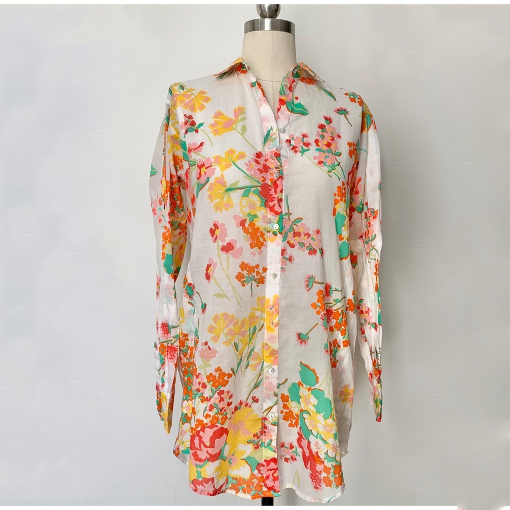 Zara floral tunic coverup dress